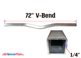 72 X 3 X 3" V Bend Cross Member, 1/4" Wall, Structural Aluminum