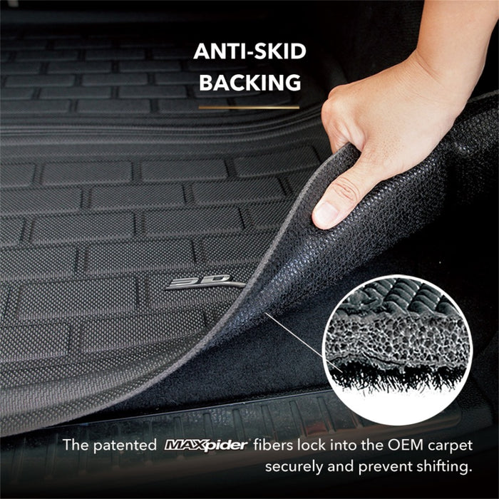 3D Maxpider 17-24 Chrysler Pacifica derrière la 3e rangée Kagu Black Cargo Liner