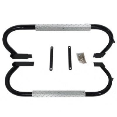 Jake's Nerf Bars Black w/ Dia pl in-lay 2004+ Club Car Precedent
