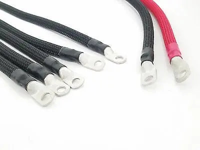 # 2 Awg HD Golf Cart Battery Cable 7 pc BRAIDED Set Club Car 48 Volt Wire Kit AC DC WIRE AND SUPPLY