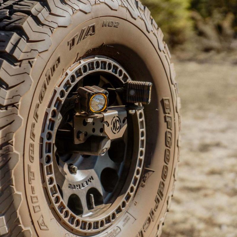 KCHilites Light Mount - Spare Tire Carrier M14x1.5 Lug Nuts I '22- Current Ford Bronco Raptor