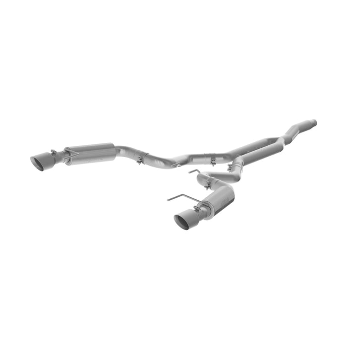 MBRP 15-18 Ford Mustang EcoBoost 2.3L T409 3in Cat Back Double Split Sortie Arrière (Version Course)