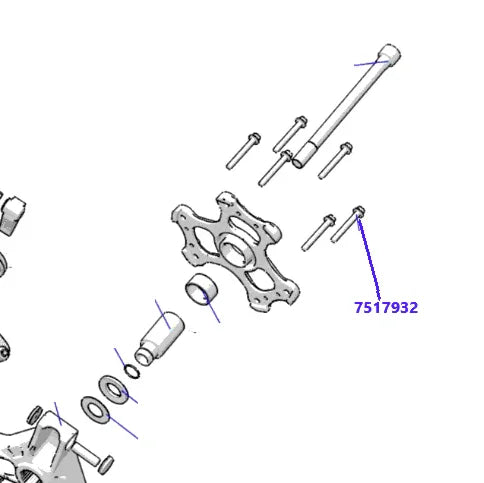 RPM RZR P90x TITANIUM Clutch Cover Bolts (QTY 6) #7517932  Hex Screw Flange M6X1.0X50mm