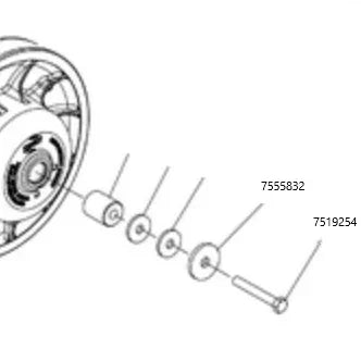 RPM Polaris RMK 800 / 850 / 9r / Boost Titanium Secondary Bolt & Washer 7519254 / 7555846 : HEX FLANGE M10 X 1.25 X 40