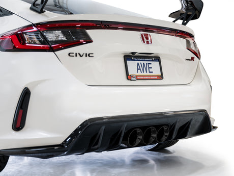Échappement AWE Tuning 2023 Honda Civic Type R FL5 Touring Edition avec embouts noirs Triple Diamond