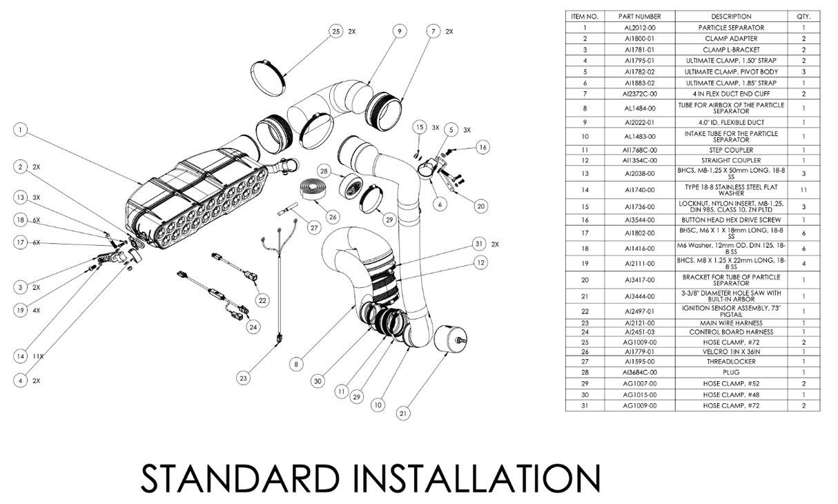 Particle Separator for 2023-2026 Speed UTV "El Jefe" S&B