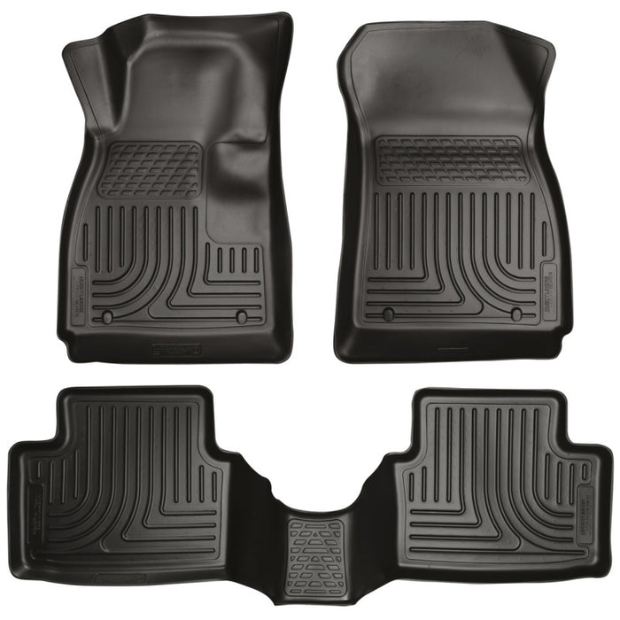 Revêtements de sol avant/2e rangée noirs Husky Liners 13-14 Buick Encore WeatherBeater