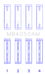King Engine Bearings Mitsubishi 6G74 (Size +1.0mm) Main Bearing Set