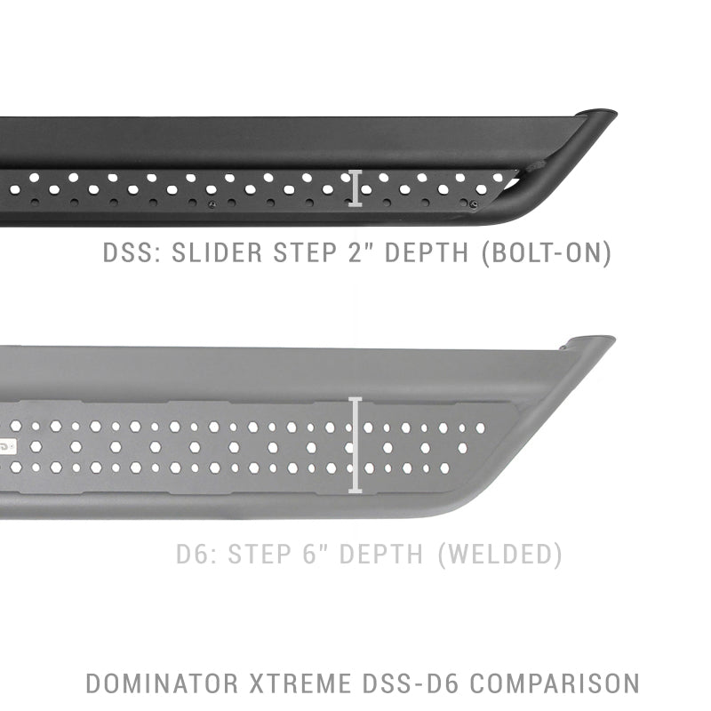 Go Rhino 2021+ Ford Bronco Dominator Extreme Side Steps w/Brackets - Textured Black