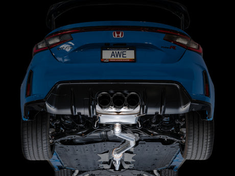 Échappement AWE Tuning 2023 Honda Civic Type R FL5 Touring Edition avec embouts noirs Triple Diamond