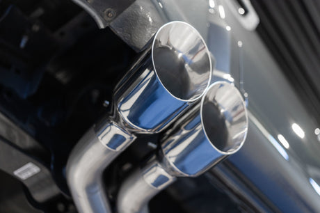 MBRP 2021+ Ford F150 Double essieu pré-aligné aluminisé (profil de rue) Embouts de diamètre extérieur de 2,5 pouces Échappement arrière Cat de 3 pouces