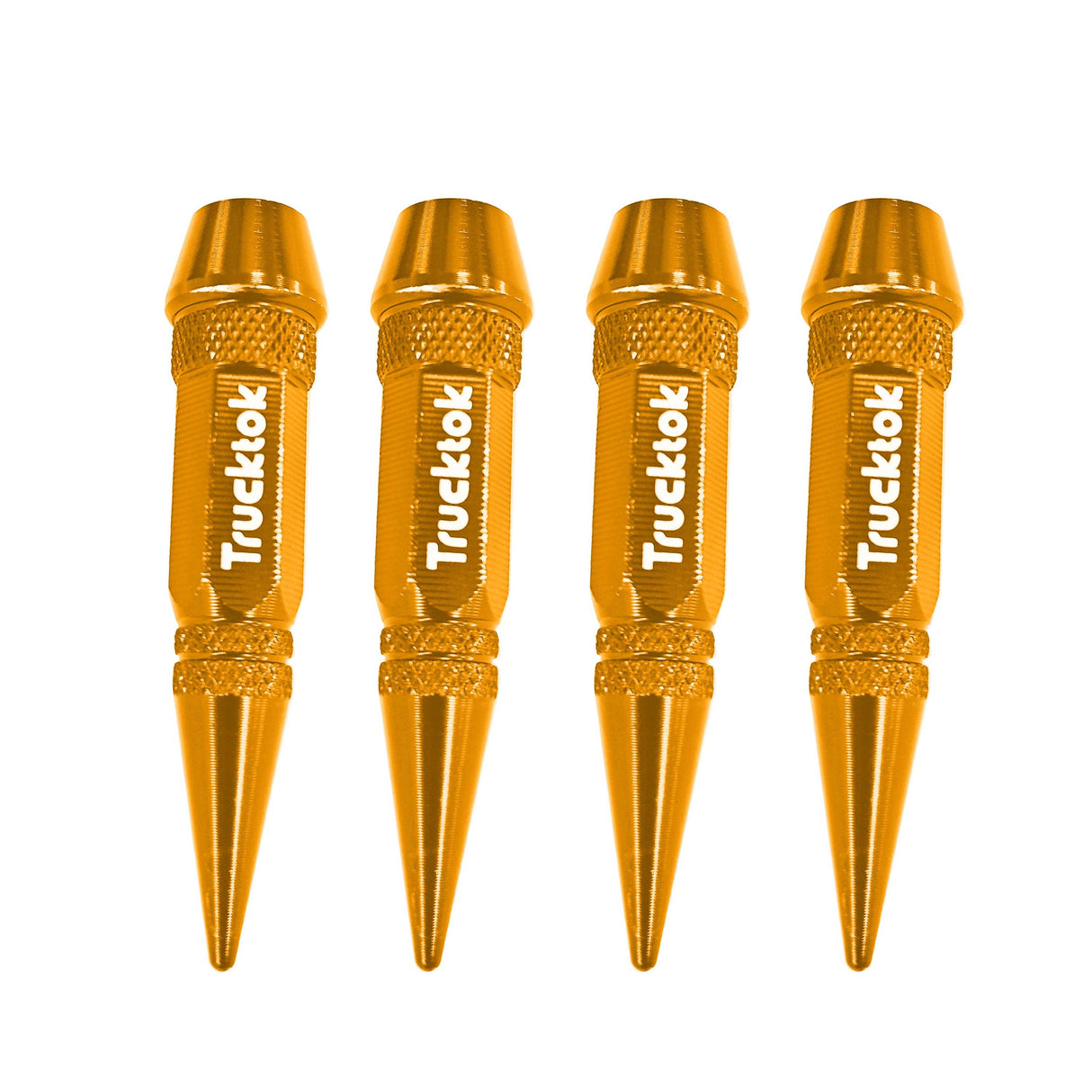 Trucktok 4pcs Aluminum Spike Bullet Valve Stem Caps Cover Wheel Tire Air Cap TruckTok