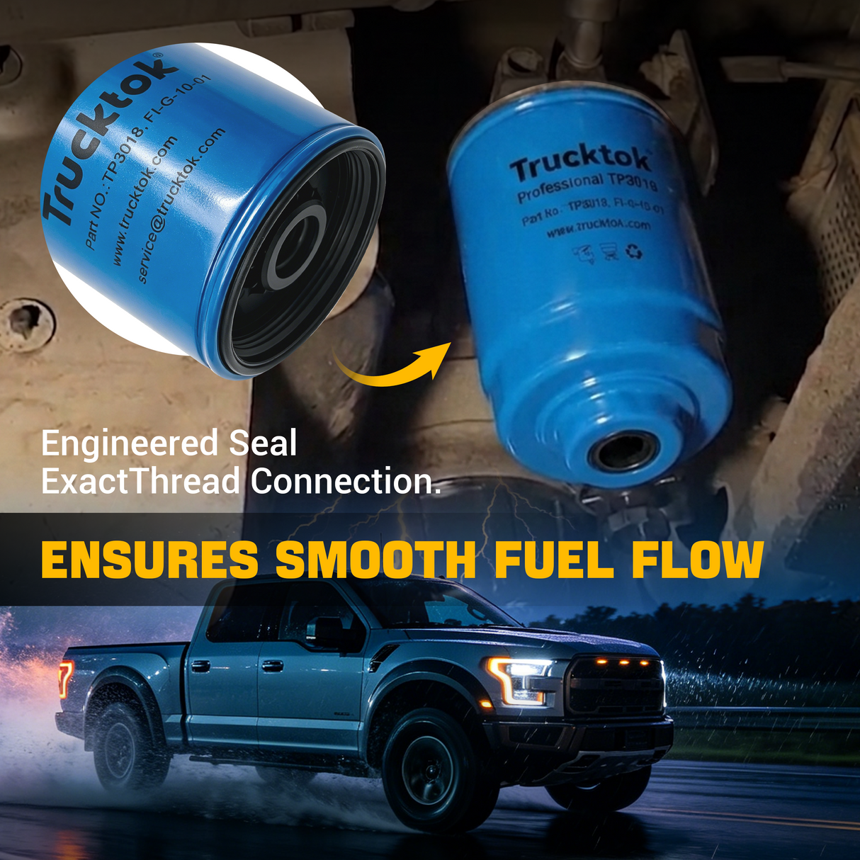 Trucktok 2001-2016 6.6L Silverado Sierra Duramax Fuel Filter Replaces TP3018 TruckTok