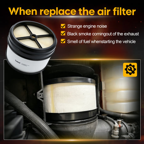 Trucktok 2006-2010 6.6L Silverado Sierra Duramax Air Filter Replaces D3087C TruckTok