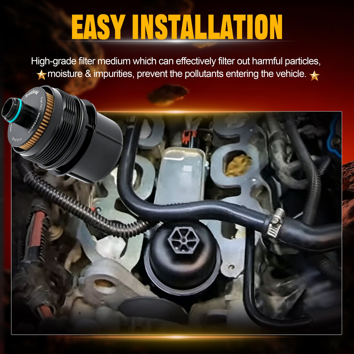 Trucktok 2020-2023 3.0L Ram 1500 Ecodiesel Oil Filter Replaces 68507598AA TruckTok