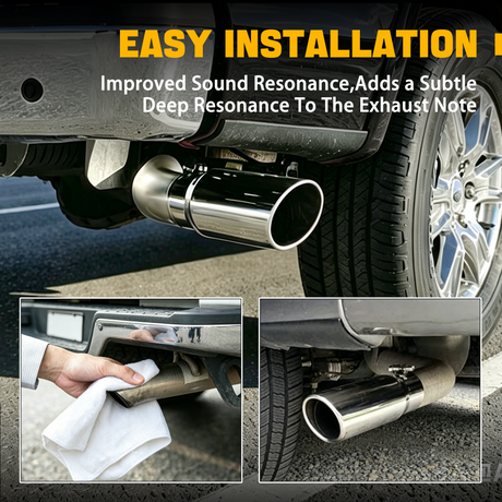 Trucktok 4" Inlet 6" Outlet 12" Overall Length Stainless Steel Bolt On Exhaust Tailpipe Tip TruckTok