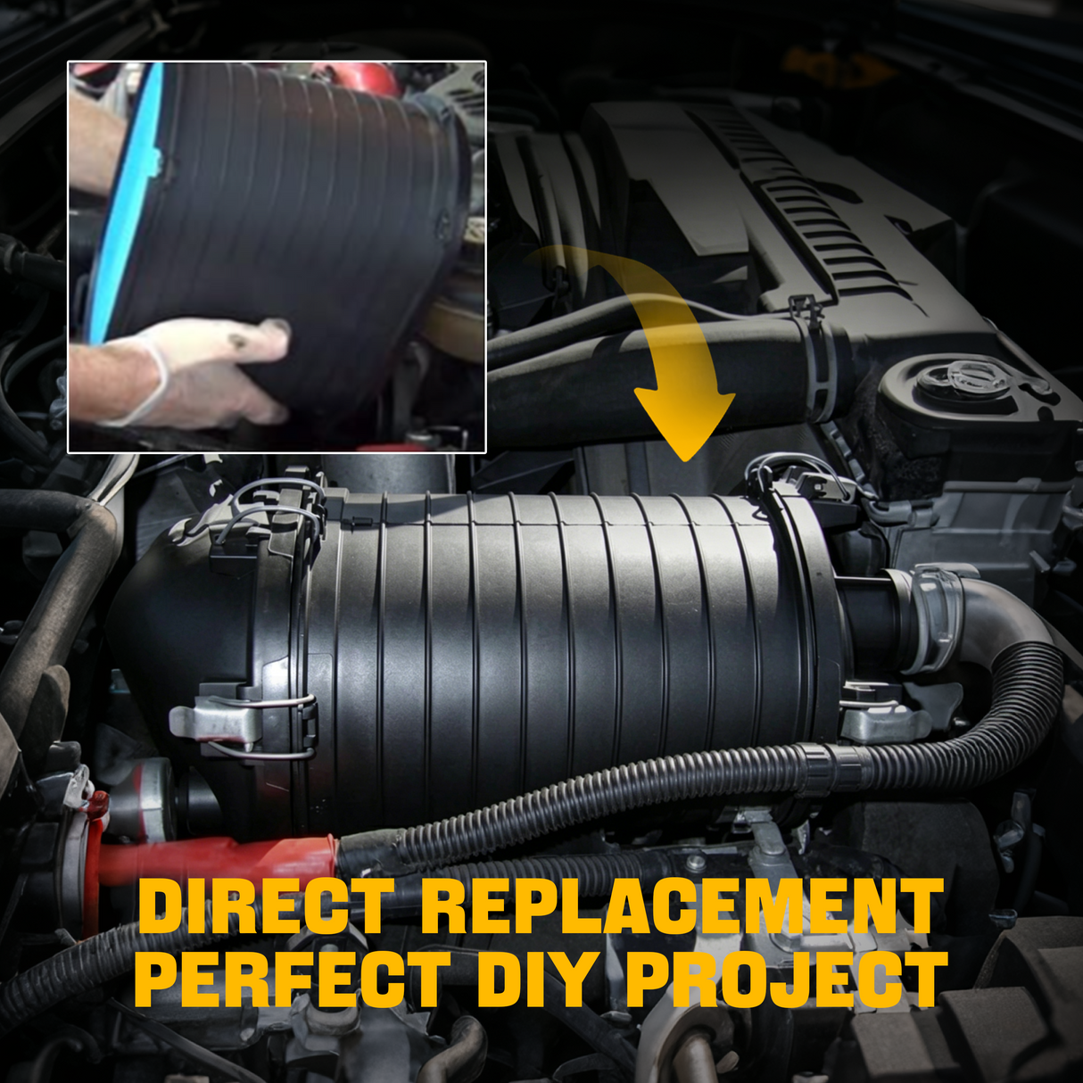 Trucktok 2003-2007 6.0L Ford Powerstroke Diesel Air Filter Replaces FA1778 TruckTok