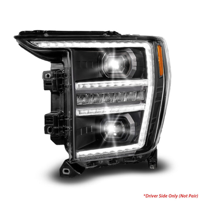 Phare projecteur à LED Anzo 21-23 Ford F150 avec commutateur arrière + séquentiel - Noir (côté conducteur uniquement)