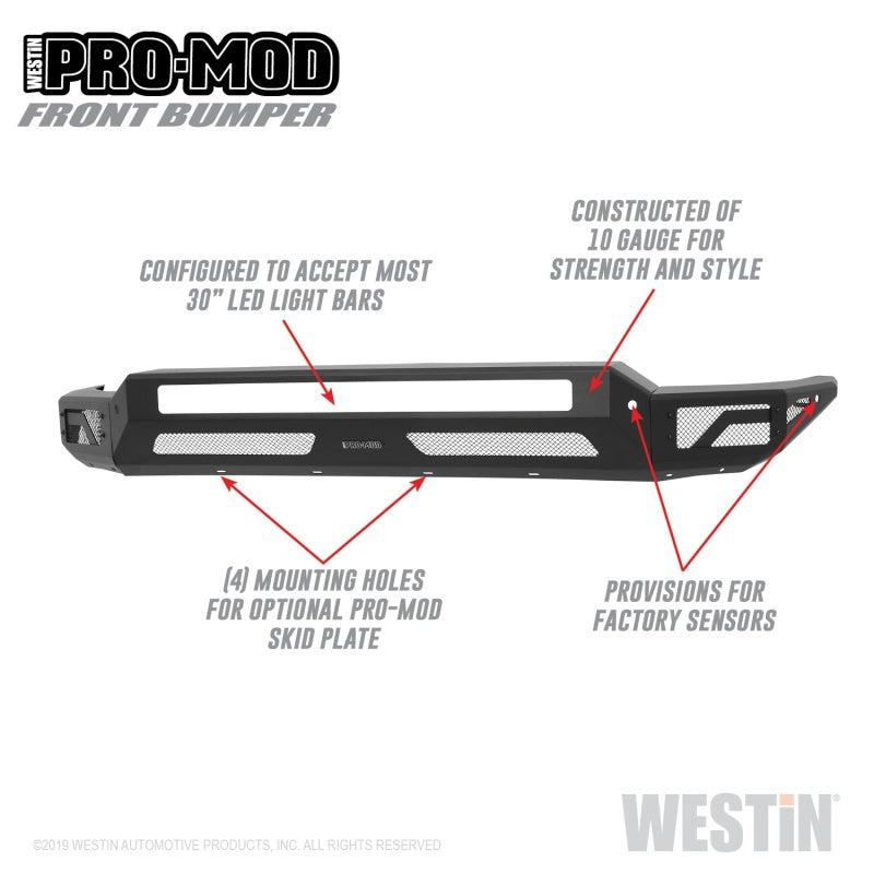 Pare-chocs avant Westin Pro-Mod pour Chevrolet Silverado 2500/3500 2020