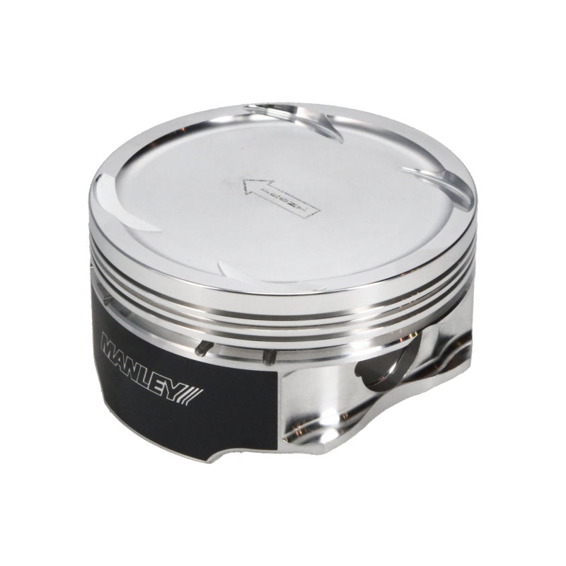 Ensemble de pistons plats Manley 03-07 Nissan 350Z/Maxima/Altima 81,4 mm Stroker 95,5 mm alésage standard 8,5:1 avec segments