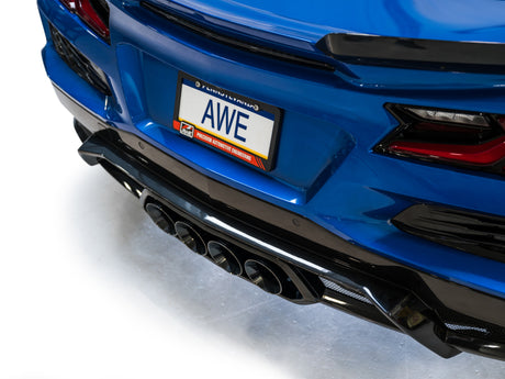 Échappement Cat-Back SwitchPath AWE 2023 C8 Corvette Z06 - Embouts noirs diamantés