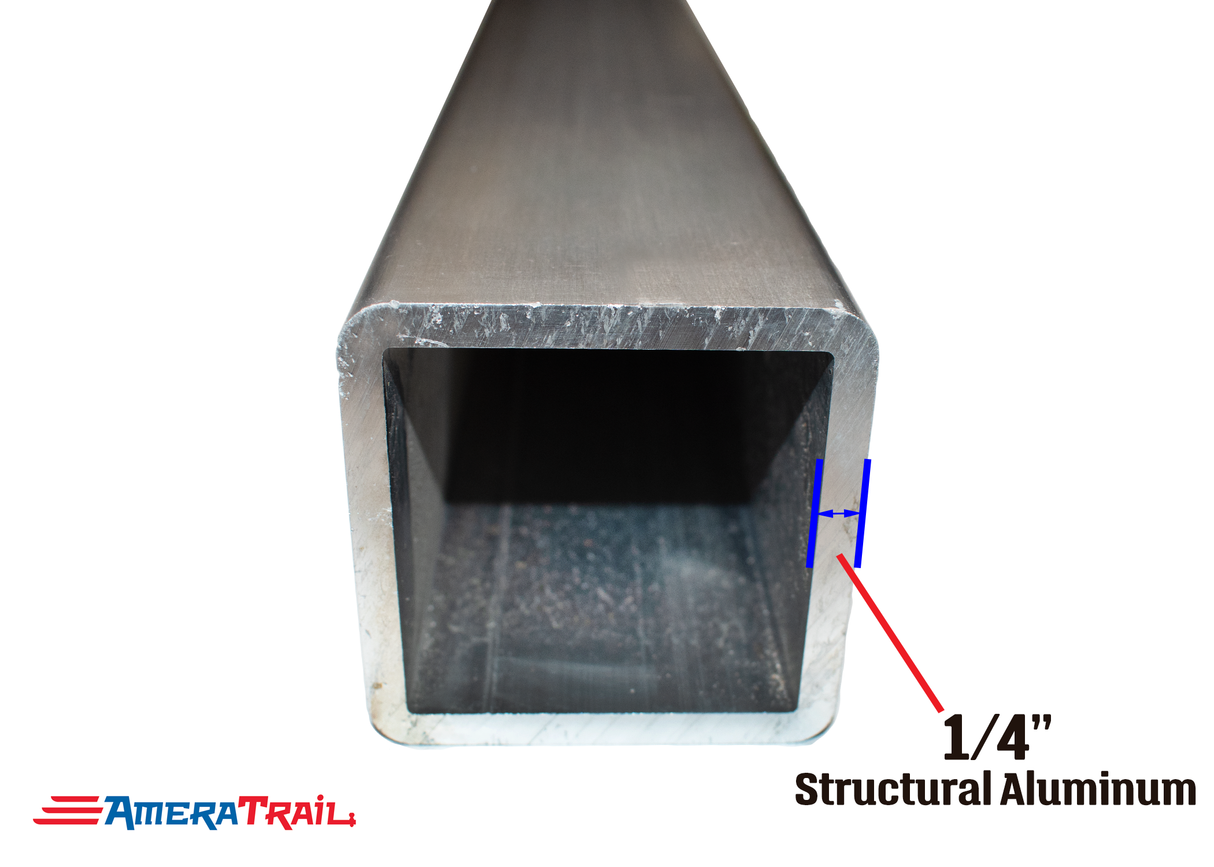 80 X 3 X 3" Straight Cross Member, 1/4" Wall, Structural Aluminum