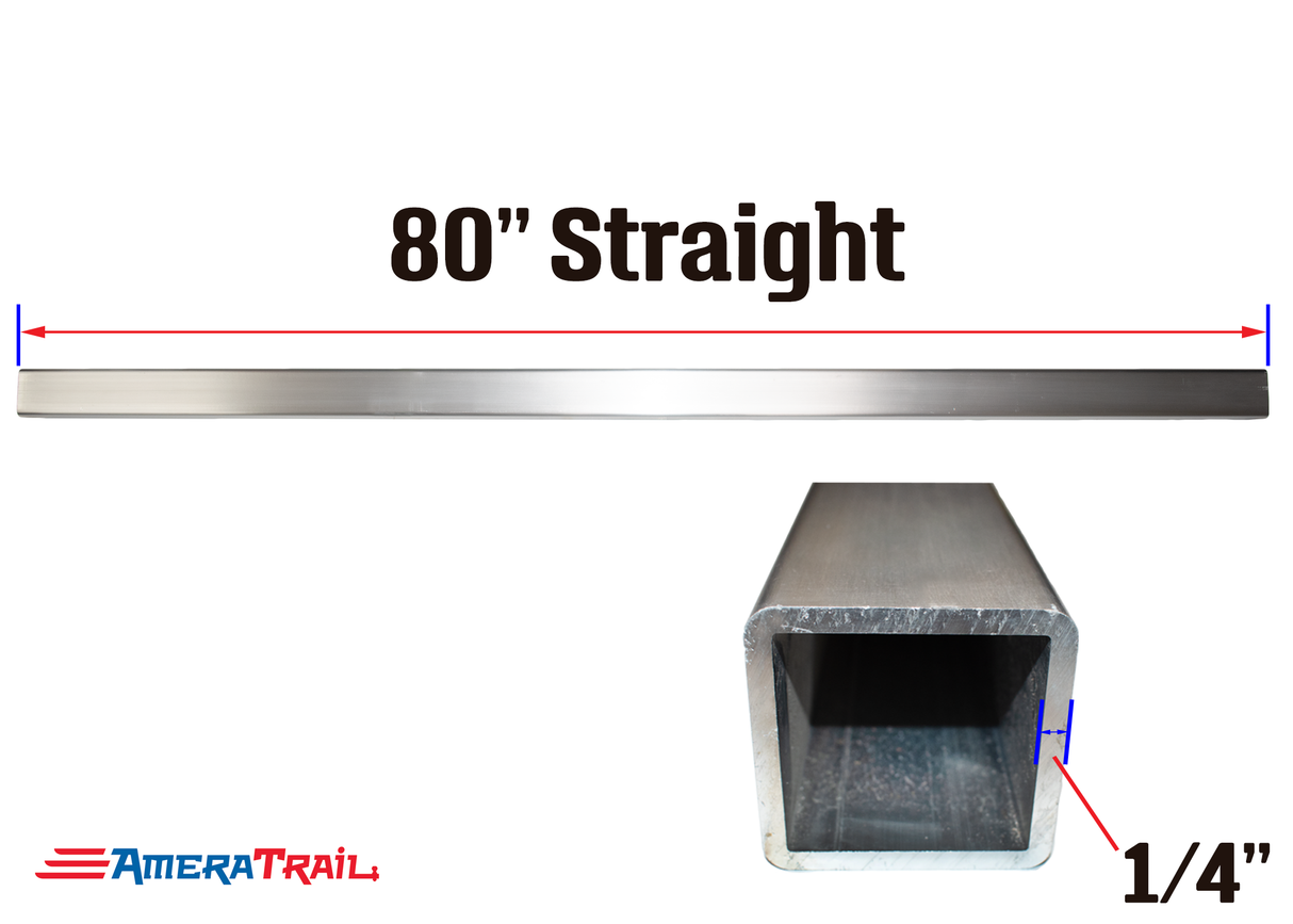 80 X 3 X 3" Straight Cross Member, 1/4" Wall, Structural Aluminum