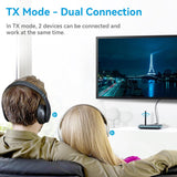 Bluetooth Transmitter – Dual Headphones, RCA/AUX/Optical, LCD Soomfon