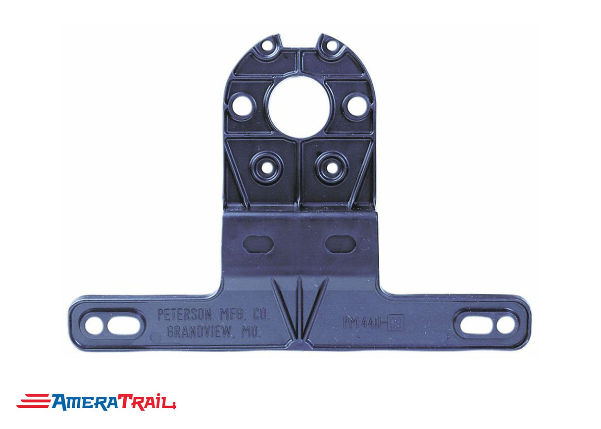 License Plate Bracket, Black Plastic, 2" Stud Mount Compatible