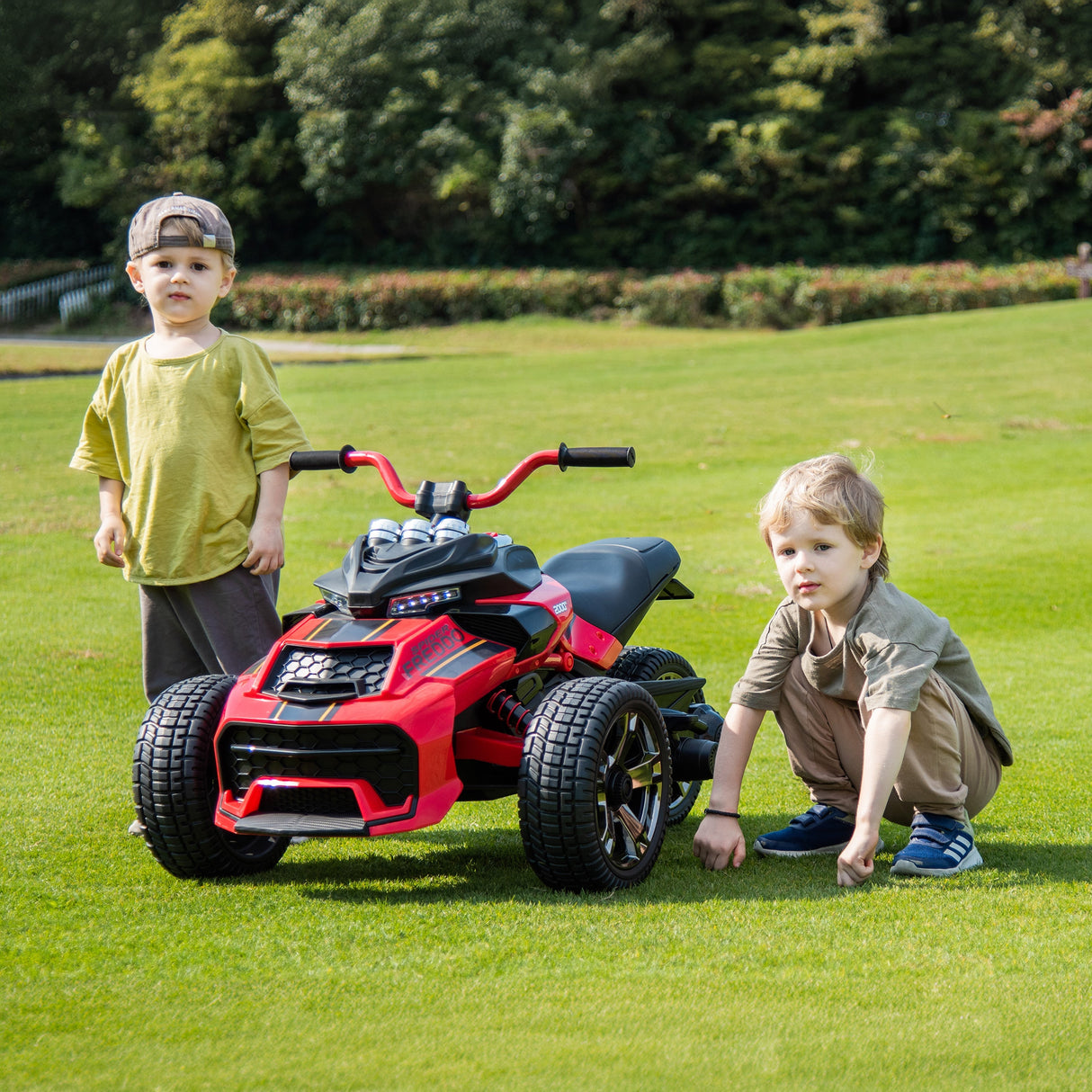 24V Magic Cars Spider 2 Seater Ride-On 3 Wheel Motorcycle