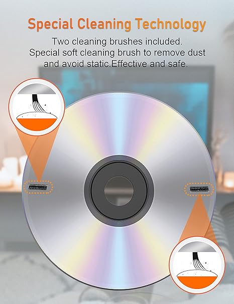 Arsvita CD Laser Lens Cleaner Disc Cleaning Set for CD/VCD/DVD Player, Safe and Effective – CD/DVD/Game Disc Cleaning Kit Maxell