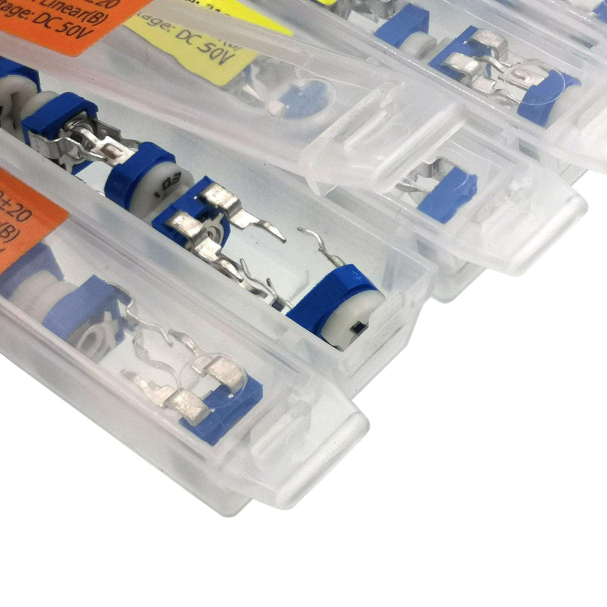 Trimmer Potentiometer – Linear (B), DC 50V, 210° ±20° Rotation (8-Pack) TekShack