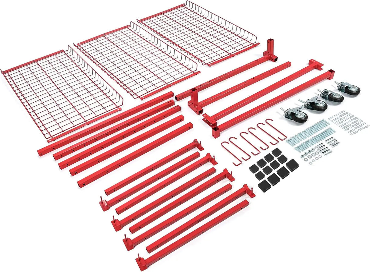 ALMULOO Auto Parts Storage Rack for VW Type 1 Bugs Red VC-0372 1 Each