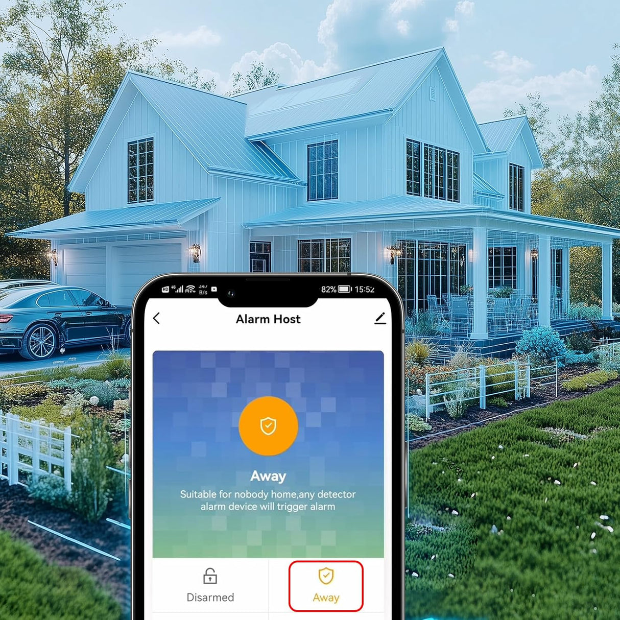 Smart Home Security Alarm System – 9-Piece Kit, WiFi/GSM, Alexa Compatible RFID