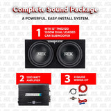 MTX TNE212DV2 Dual 12in Sealed Enclosure 400W (With Amplifier) MTX