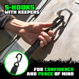 2" x 43" Retractable Transom Tie-Down Straps (2-Pack)