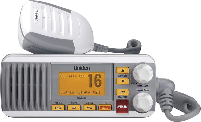 Uniden UM385 25W Marine VHF Radio with DSC & NOAA Alerts TekShack