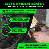 14-Piece Compact Tire Repair Kit
