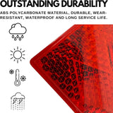 All Star Truck Parts Rectangular Stick On Reflector Red 2-Pack MTRF1301