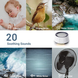 BGOVERSS White Noise Sound Machine – 20 Soothing Sounds, Color Night Light, Sleep Aid for Baby, Kids & Adults BGOVERSS