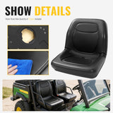 High Back Utility Vehicle Seats 2-Piece Set Black PU