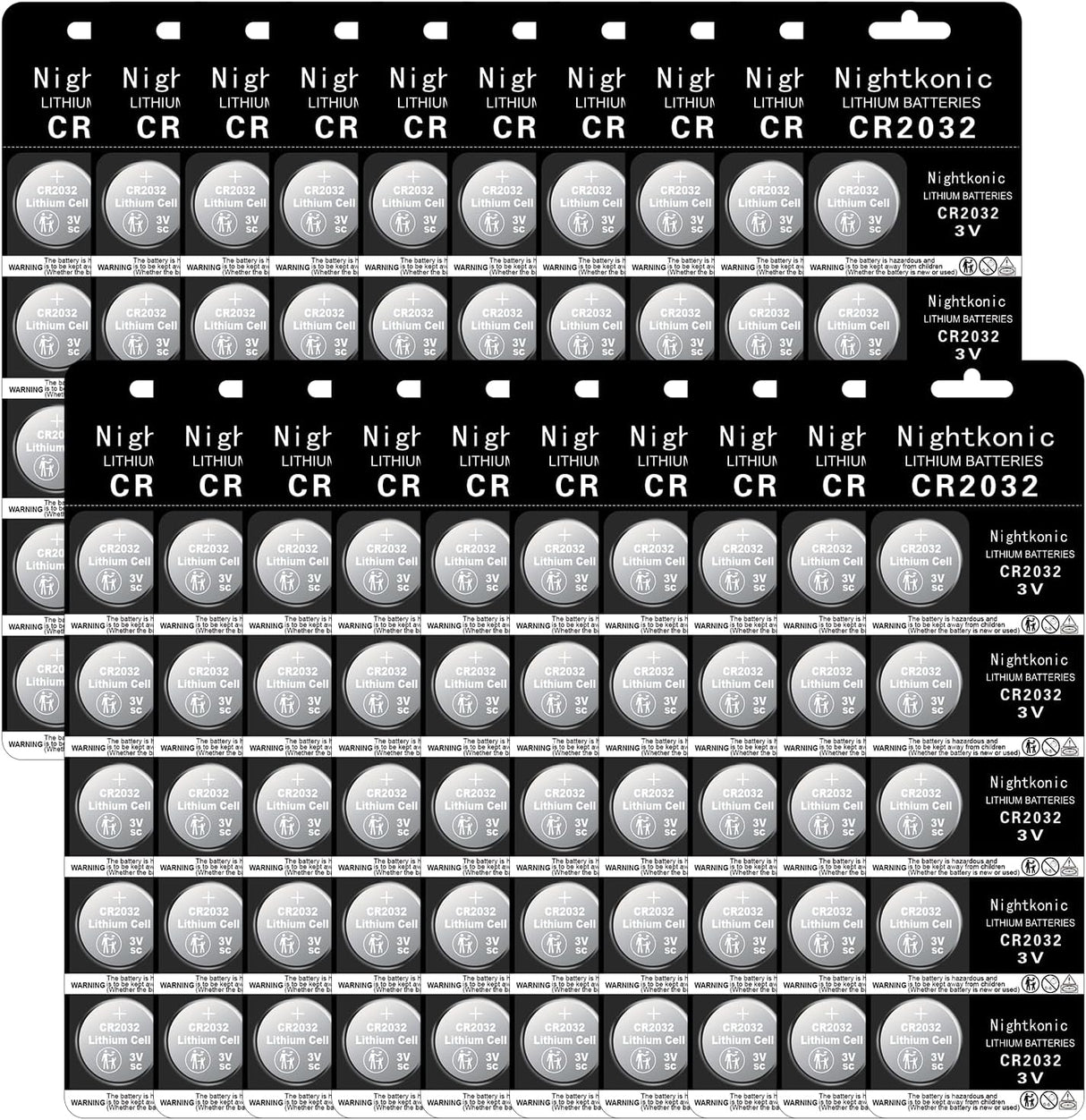 CR2032 3V Lithium Coin Cell Batteries 5-Pack Generic