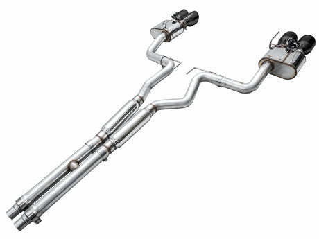 Échappement Catback SwitchPath AWE 2024 Ford Mustang Dark Horse S650 RWD avec embouts noirs Quad Diamond