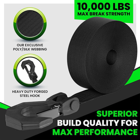 2" x 20' Boat Winch Strap w/ Hook