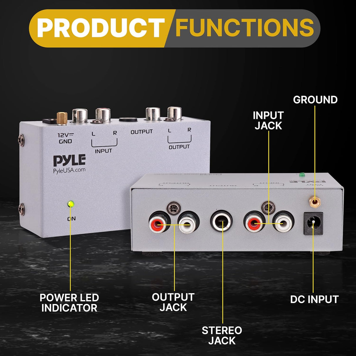 Pyle Ultra-Compact Phono Turntable Preamp Pyle