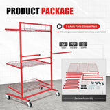 ALMULOO Auto Parts Storage Rack for VW Type 1 Bugs Red VC-0372 1 Each