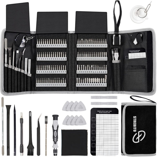 142-Piece Precision Screwdriver Set, Magnetic Computer Repair Tool Kit for Laptop, PC, Phone, MacBook, Nintendo, PS4, Xbox Controller Electronics Toolkit TekShack