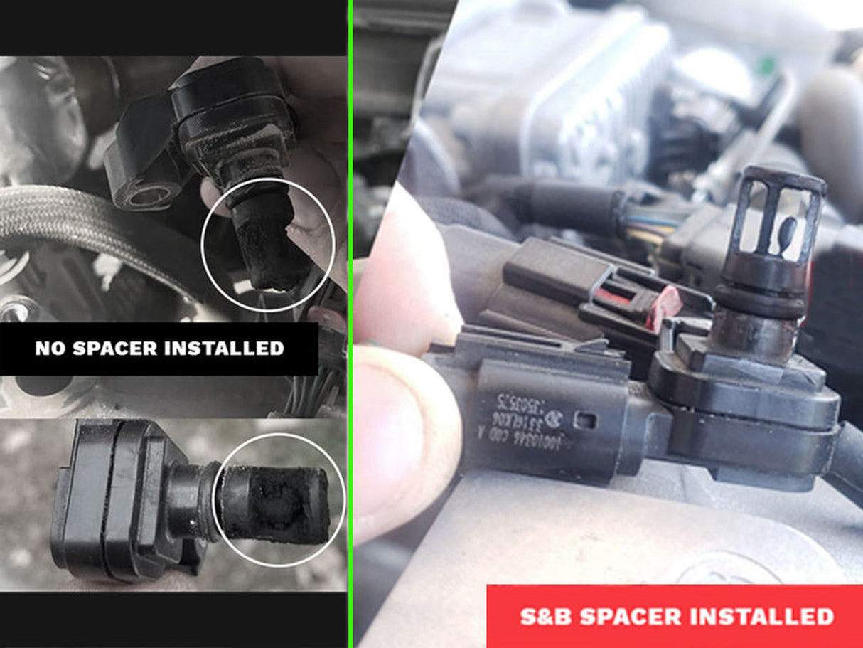 S&B Filters 82-1000 MAP Sensor Spacer Kit, 2017-2024 GM 6.6L Duramax L5P S&B Filters