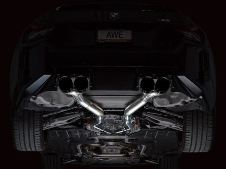 Échappement AWE Tuning 23-24 BMW G87 M2 Track Edition - Embouts noirs diamantés