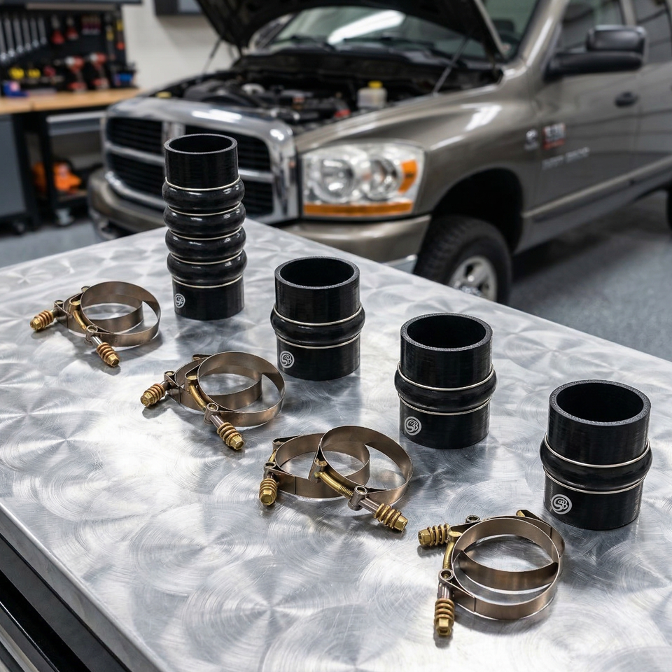 Hot and Cold Side Boot Kit for 2003-2007 Dodge Ram Cummins 5.9L S&B